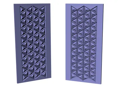 decorative engraved 3d panel 005 for print and cnc  3D print model