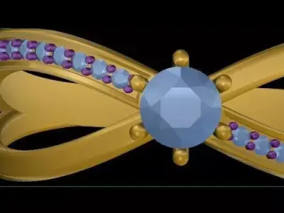 Solitaire Ring 02 3D print model