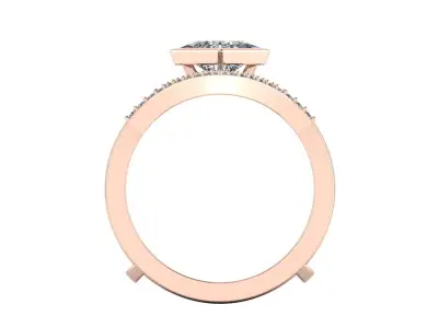Solitaire Diamond Women Fashion Ring R5 3D print model