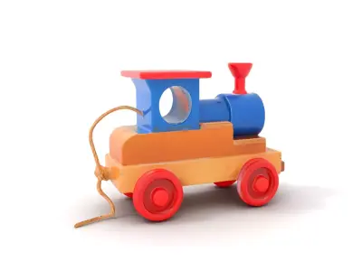 Colorful Wooden Train model pack Texture