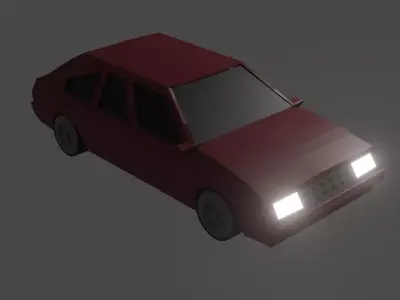 premium car from the nineties 3D model