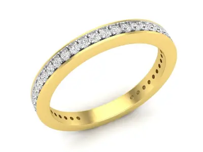 AV 571 Diamond Ladies Eternity Anniversary Stackable Band 3D print model