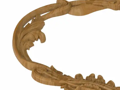 Carved picture frame STL 3D model 113