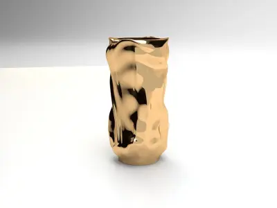 vaso decorative gold  object 3D model