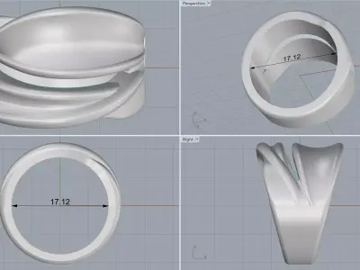 ring woman 3D print model 24
