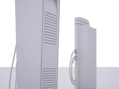 Fuel Dispenser Electric Car Charging Station 3D model