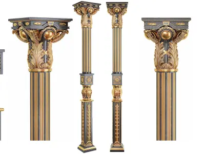 Classic column 02 3D model