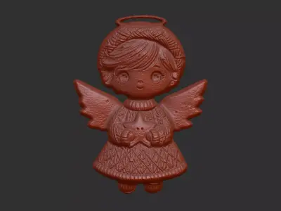christmas angle boy decor  3D print model