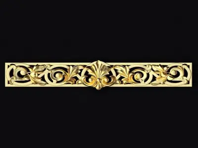 Central decor ornament for furniture 3D model 687