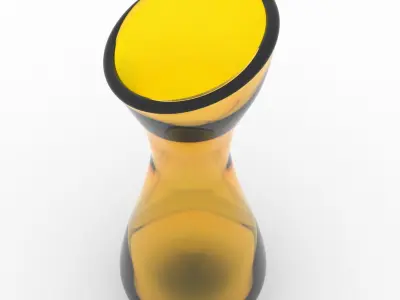 Glassvase orange glass vase 3D model