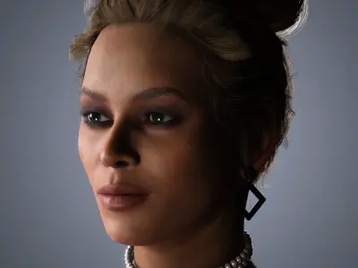 Beyonce Character 3D Model Low-poly 3D model