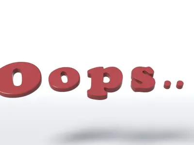 Home decoraction-oops text 3D model