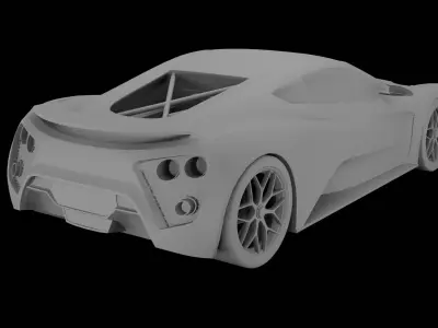 2009 Zenvo St1 High Detail Sports Car 3D Model Clean Topology  3D model