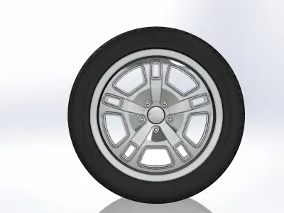 Custom wheels US Mags Flint for your scale model  3D print model
