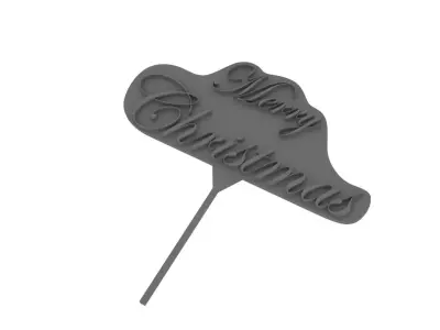 Merry Christmas 3D Printable  3D print model