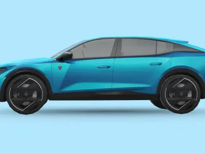 Peugeot 408 2022 Low-poly 3D model