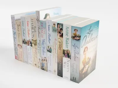 Liverpool Historical Fiction Books Low-poly 3D model