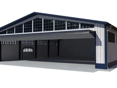 Garage - Hangar Low-poly 3D model