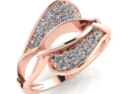 light weight gold diamond rings-C111116SKCH2026030-wt-0-5 3D print model