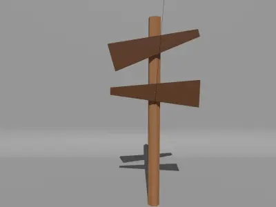 3d model notice I poster low poly for games Free low-poly 3D model