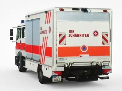 MAN TGS Ambulance Low-poly 3D model