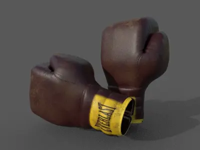 boxing gloves clasic  3D model