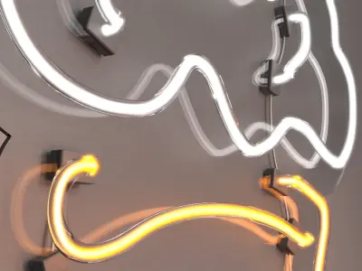 Ice Cream 2 - Neon Sign 3D model