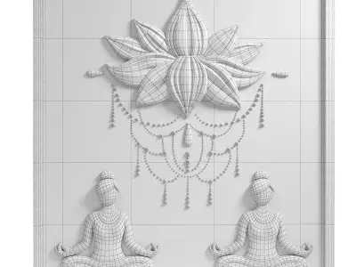 Decorative panel face 5 3D model