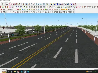 modular city road 3d model 3D model