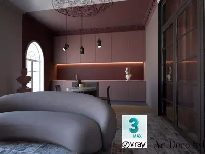 Living and Kitchen  3D model