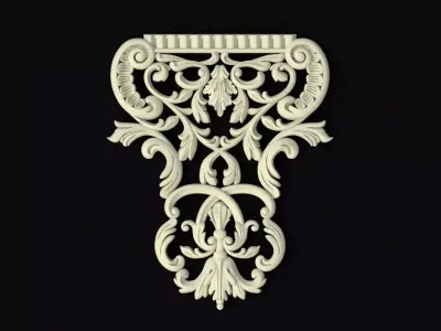 Central decor ornament for furniture 3D model 849
