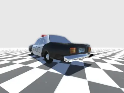 Police Car Low-poly  Low-poly 3D model