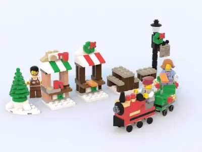 TwindBricks3D - 40262 Christmas Train Ride 3D print model