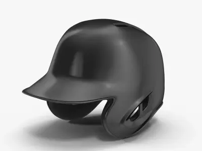Baseball Helmet Black Two Sided Generic Low-poly 3D model
