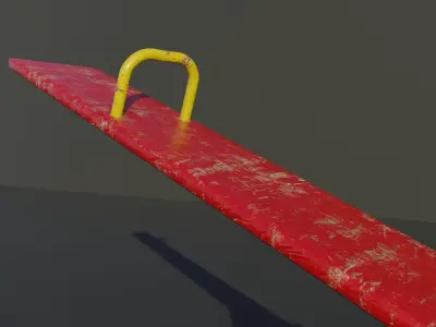 3D model of a Seesaw Low-poly 3D model