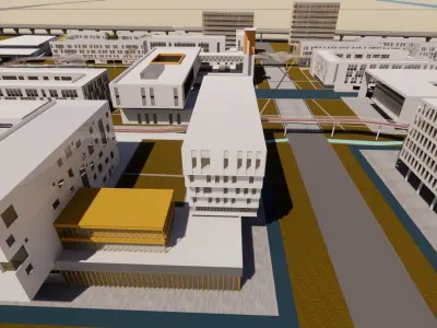 School - GLASS BRIDGE 3D model