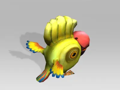 Low Poly Parrot Free low-poly 3D model