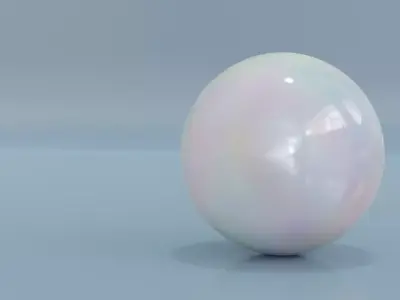 Realistic Procedural and PBR Pearl Material or Texture 3D model