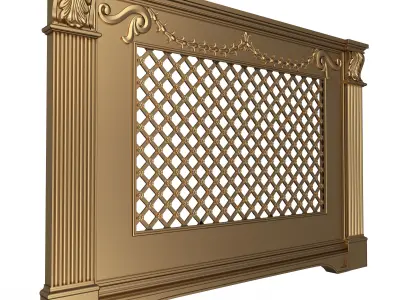 Radiator Cover Decorative Screening Grille Panel 015 Low-poly 3D model