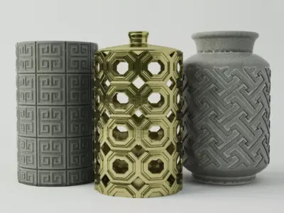 Porcelain Vases 3D model