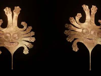 Gold Ornament 2 - Nazca Culture Peru Free 3D model