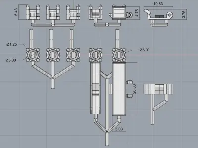 5mm Tennis chain with Clasp 3D print model