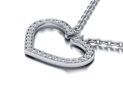 Pendent Heart 3D print model