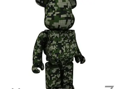 Camouflage Bear Brick 3D model