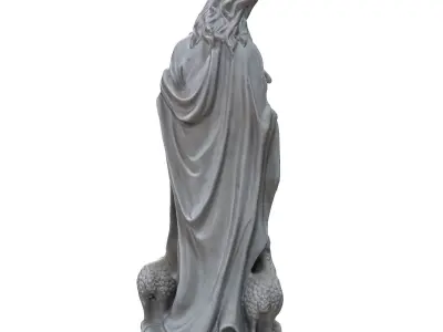 jesus shepherd statues 3D model