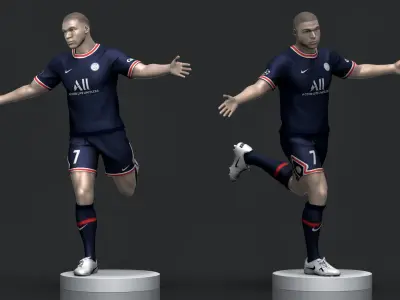 Kylian Mbappe 3D Printable 2 3D print model