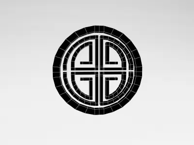 China Type Decoration v1 004 Low-poly 3D model
