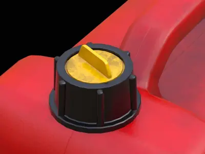 Gas Canister Low-poly 3D model