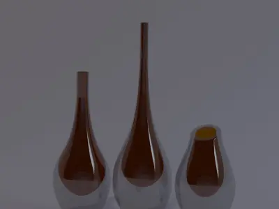Drop Vases 3D model