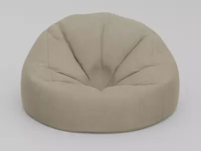Bean Bag chair interior design decoration 3D model